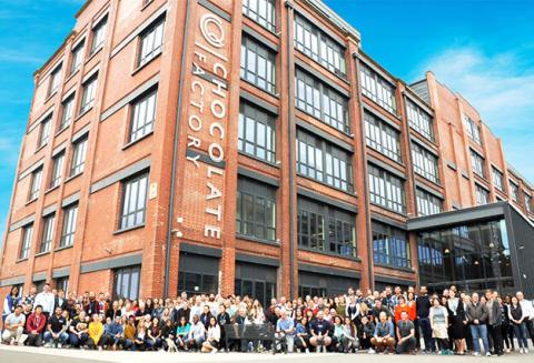 Staff of IVC Evidensia outside the Chocolate Factory, Keynsham